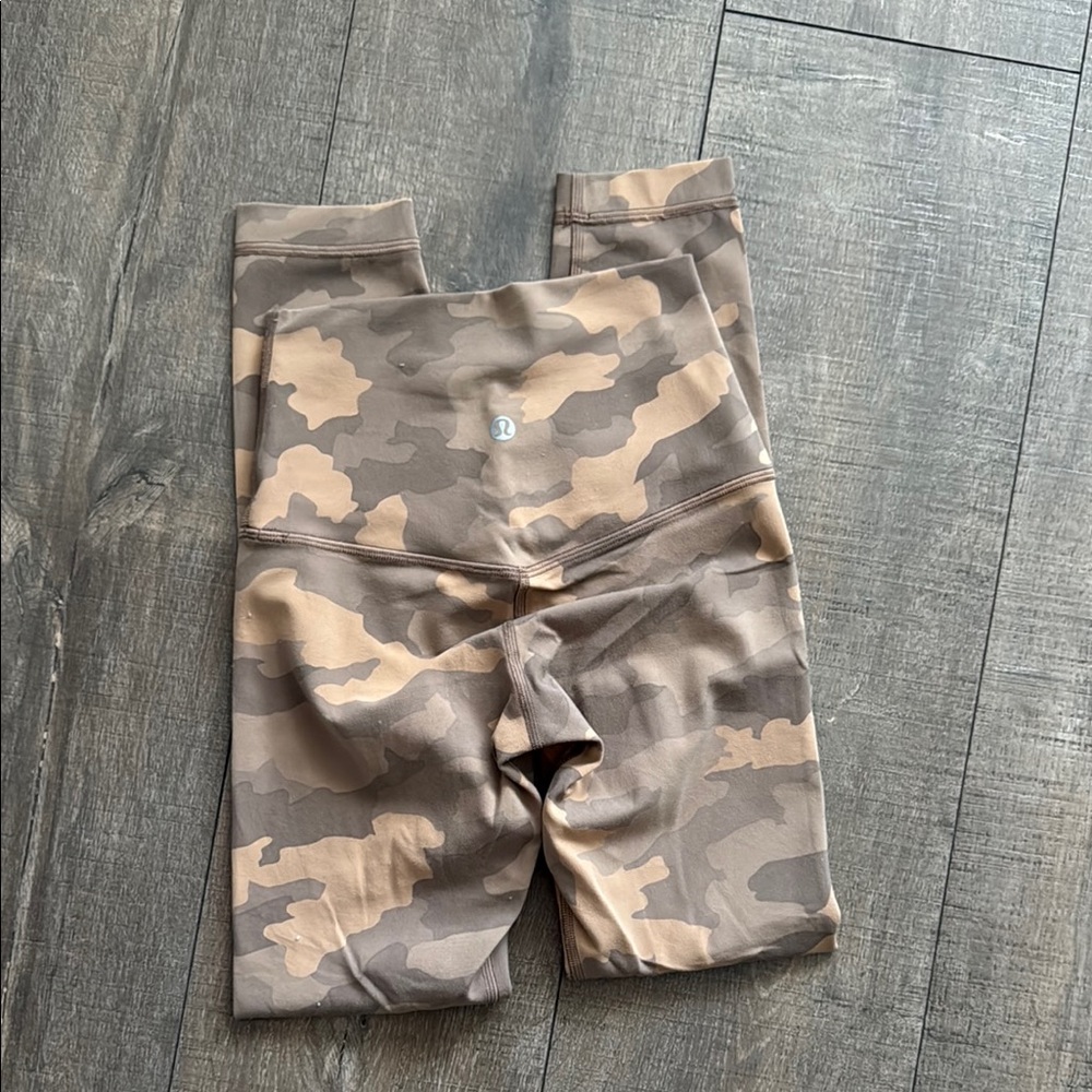 Lululemon Tan Camo Align High Waisted Leggings